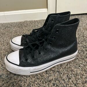 Converse platform sparkle high top sneakers women’s size 7